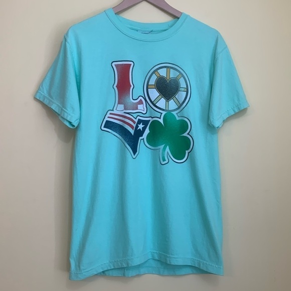 Comfort Colors 100% Cotton St Patrick’s Day Patriots Red Sox Nautical Tee Shirt - Picture 1 of 17